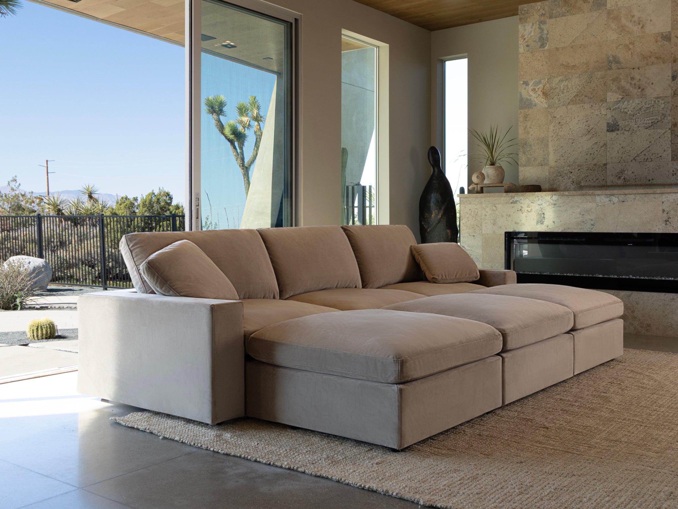 4-Seat Modular Chaise Sectional