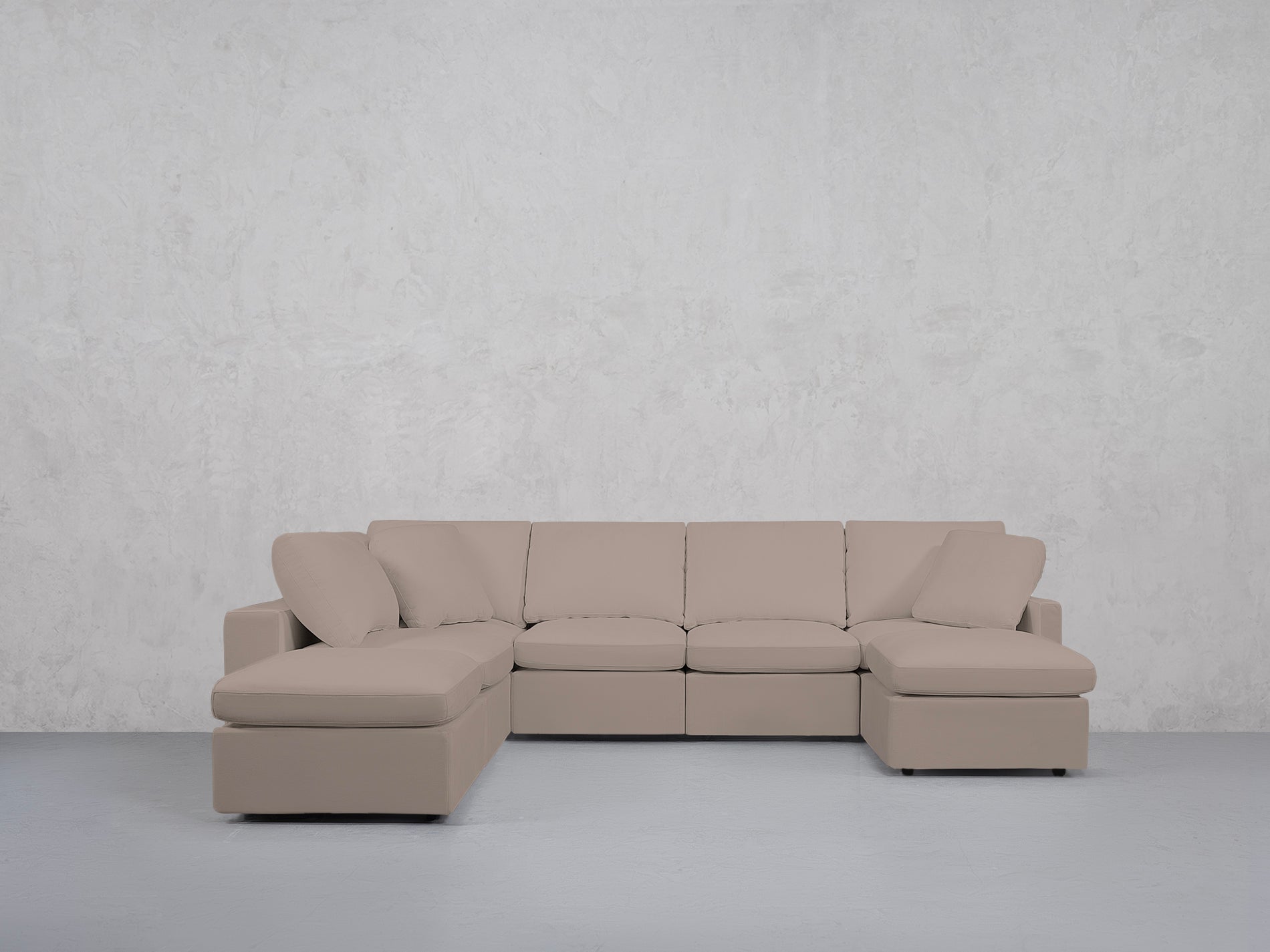 7-Seat Modular Chaise Corner Lounger Sectional (Thin Arms)