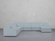 7-Seat Modular Chaise Corner Sectional (Thin Arms)