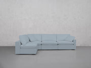 4-Seat Modular Open Corner Sectional (Thin Arms)