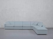 6-Seat Modular Corner Right Lounger Sectional (Thin Arms)