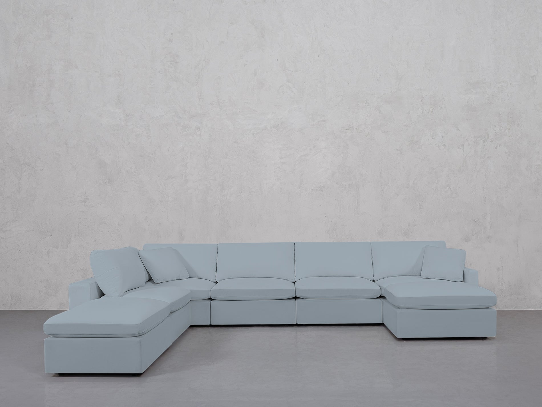 7-Seat Modular Chaise Corner Lounger Sectional (Thin Arms)