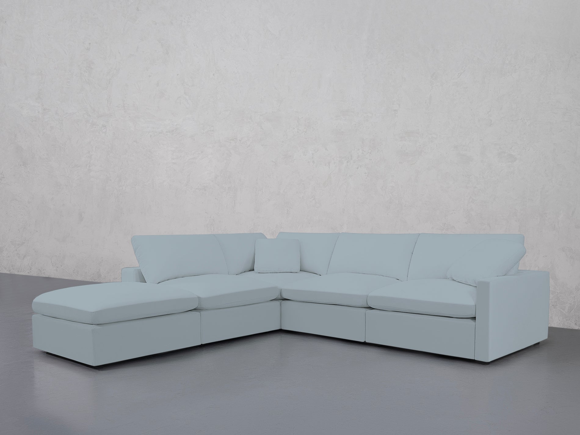 5-Seat Modular Corner Lounger Sectional (Thin Arms)