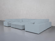 9-Seat Modular U-Sectional with Double Ottoman (Thin Arms)