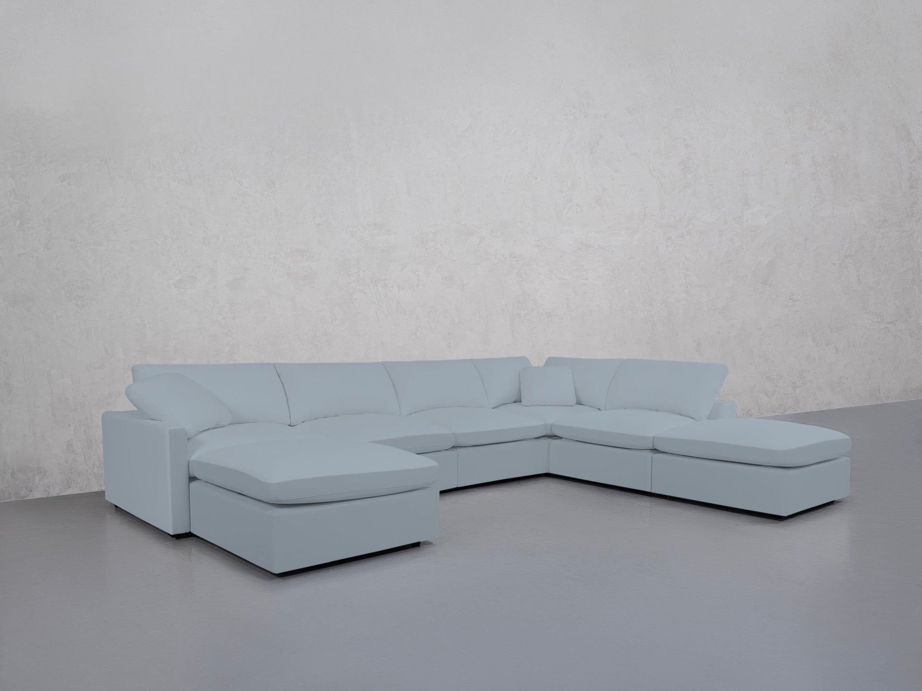 7-Seat Modular Chaise Corner Right Lounger Sectional (Thin Arm)