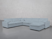 7-Seat Modular Chaise Corner Sectional (Thin Arms)