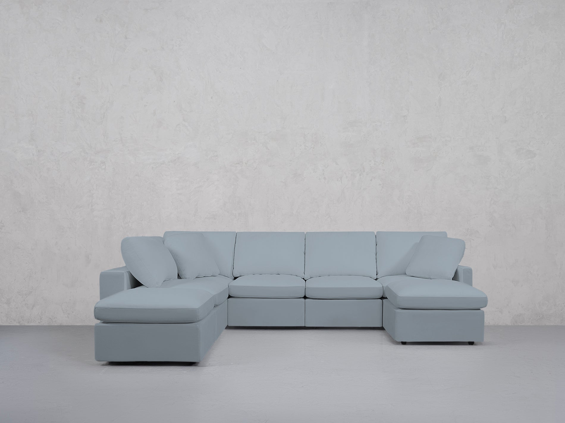 7-Seat Modular Chaise Corner Lounger Sectional (Thin Arms)