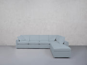 6-Seat Modular Corner Right Lounger Sectional (Thin Arms)