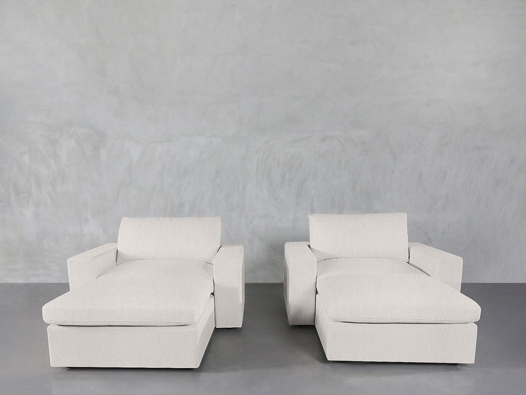 Double Armchairs with Ottomans