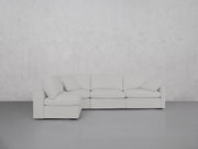 4-Seat Modular Open Corner Sectional (Thin Arms)