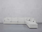 6-Seat Modular Corner Right Lounger Sectional (Thin Arms)