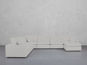 7-Seat Modular Chaise Corner Sectional (Thin Arms)
