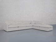 6-Seat Modular Corner Right Lounger Sectional (Thin Arms)