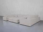 9-Seat Modular U-Sectional with Double Ottoman (Thin Arms)