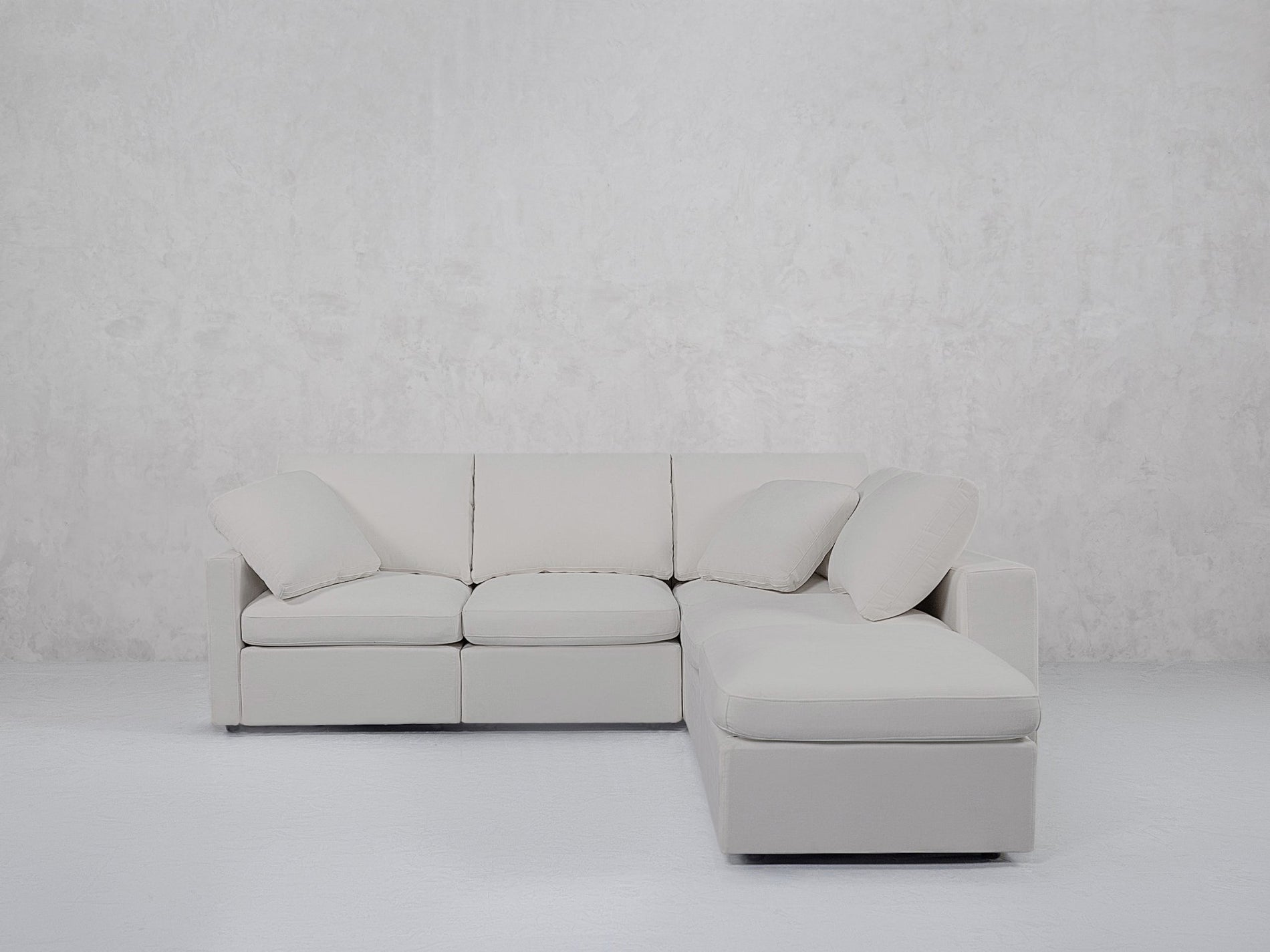 5-Seat Modular Corner Right Lounger Sectional (Thin Arms)