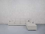 6-Seat Modular Corner Right Lounger Sectional (Thin Arms)