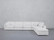 6-Seat Modular Corner Right Lounger Sectional (Thin Arms)