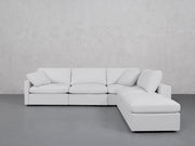 5-Seat Modular Corner Right Lounger Sectional (Thin Arms)