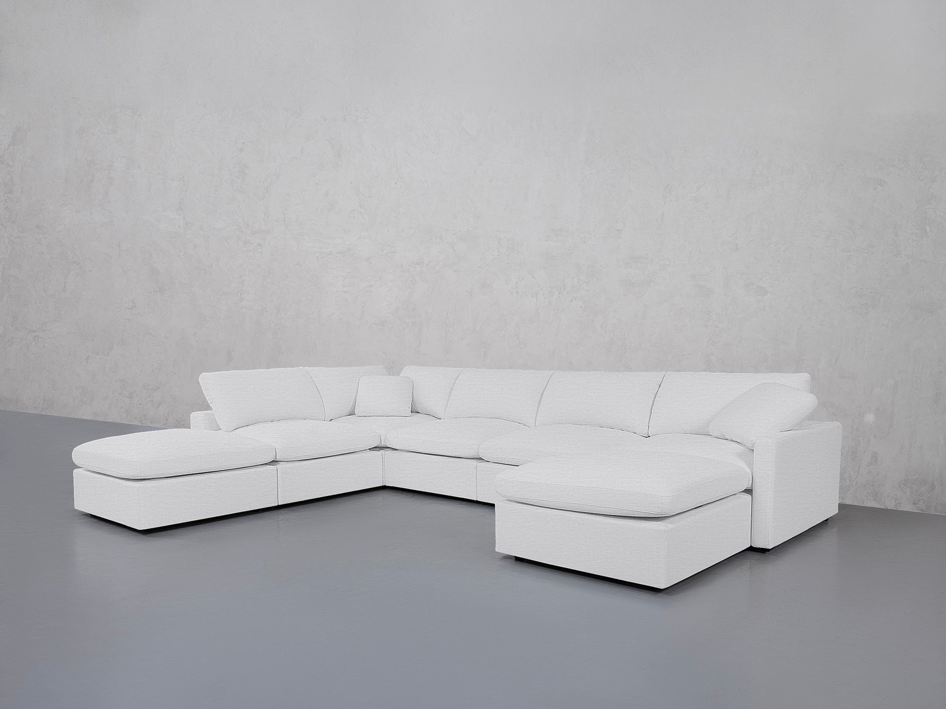 7-Seat Modular Chaise Corner Lounger Sectional (Thin Arms)