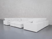 9-Seat Modular U-Sectional with Double Ottoman (Thin Arms)