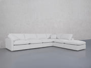 6-Seat Modular Corner Right Lounger Sectional (Thin Arms)