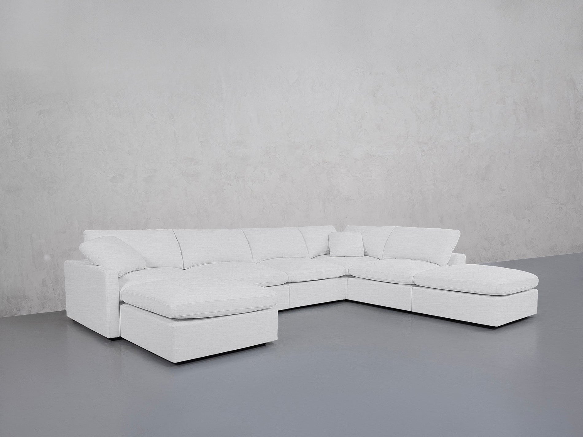 7-Seat Modular Chaise Corner Right Lounger Sectional (Thin Arm)