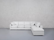6-Seat Modular Corner Right Lounger Sectional (Thin Arms)