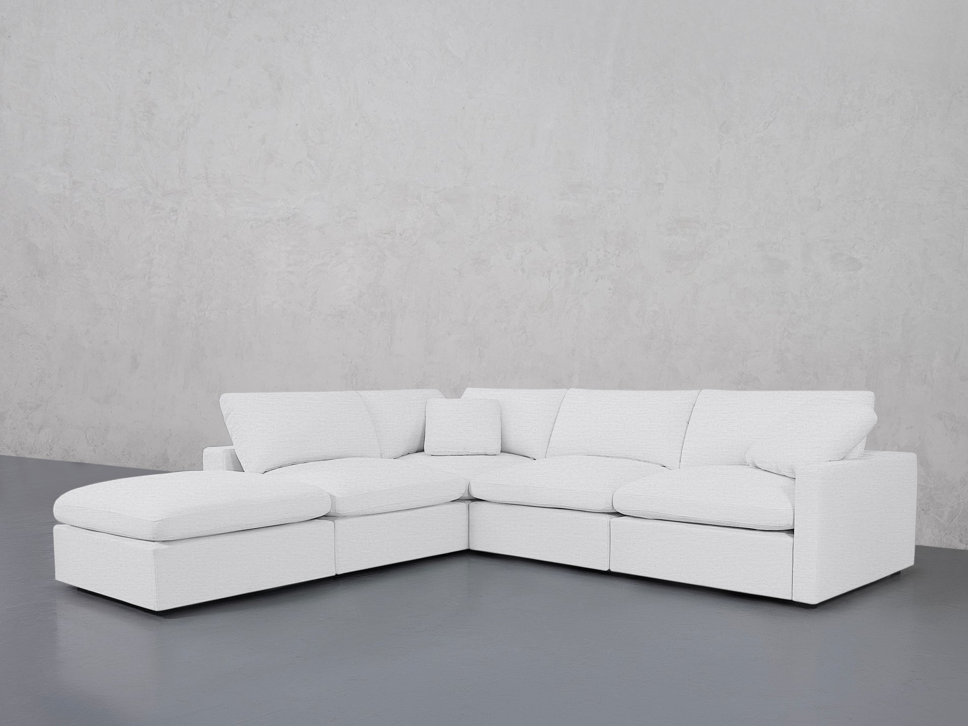 5-Seat Modular Corner Lounger Sectional (Thin Arms)