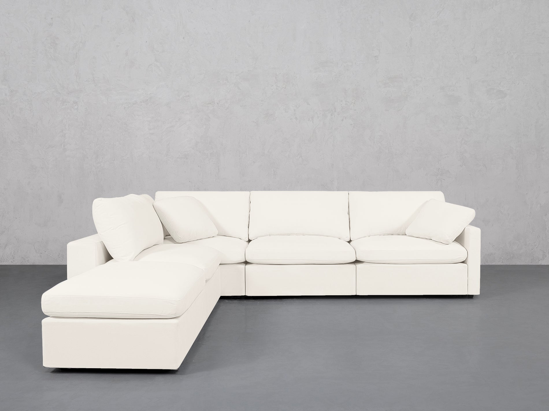 5-Seat Modular Corner Lounger Sectional (Thin Arms)