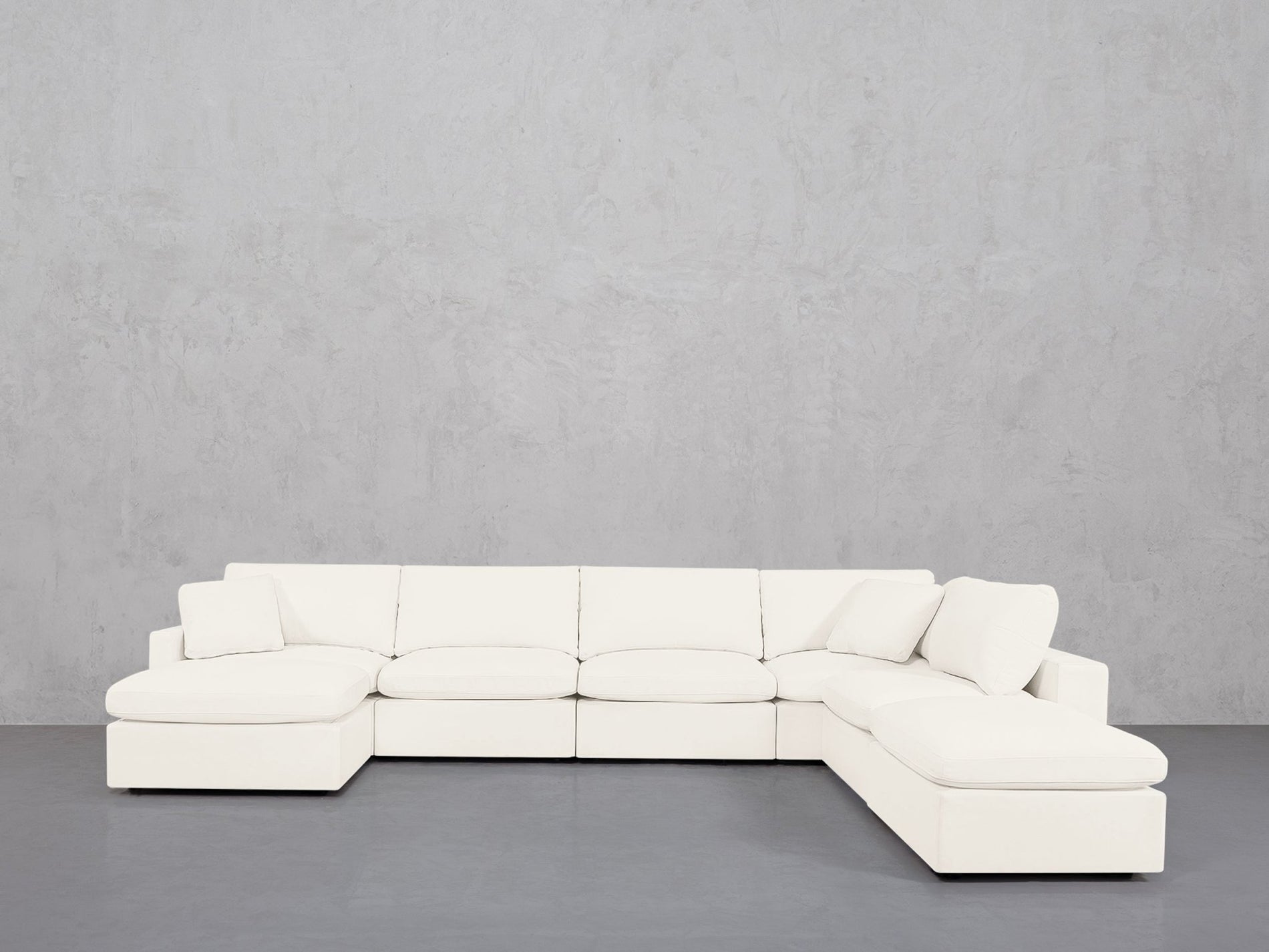 7-Seat Modular Chaise Corner Right Lounger Sectional (Thin Arm)