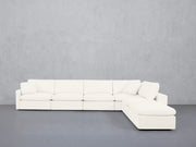 6-Seat Modular Corner Right Lounger Sectional (Thin Arms)
