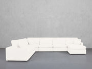 7-Seat Modular Chaise Corner Sectional (Thin Arms)
