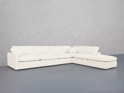 6-Seat Modular Corner Right Lounger Sectional (Thin Arms)