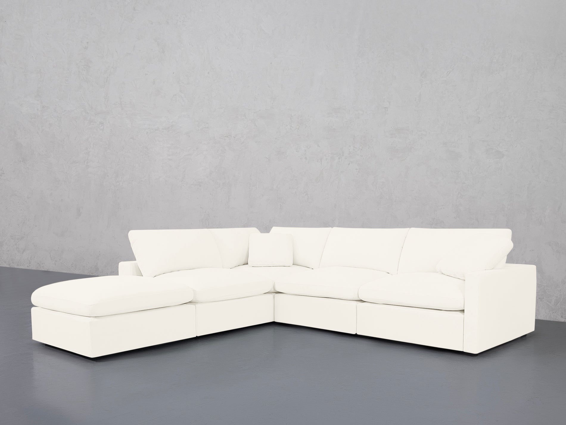 5-Seat Modular Corner Lounger Sectional (Thin Arms)