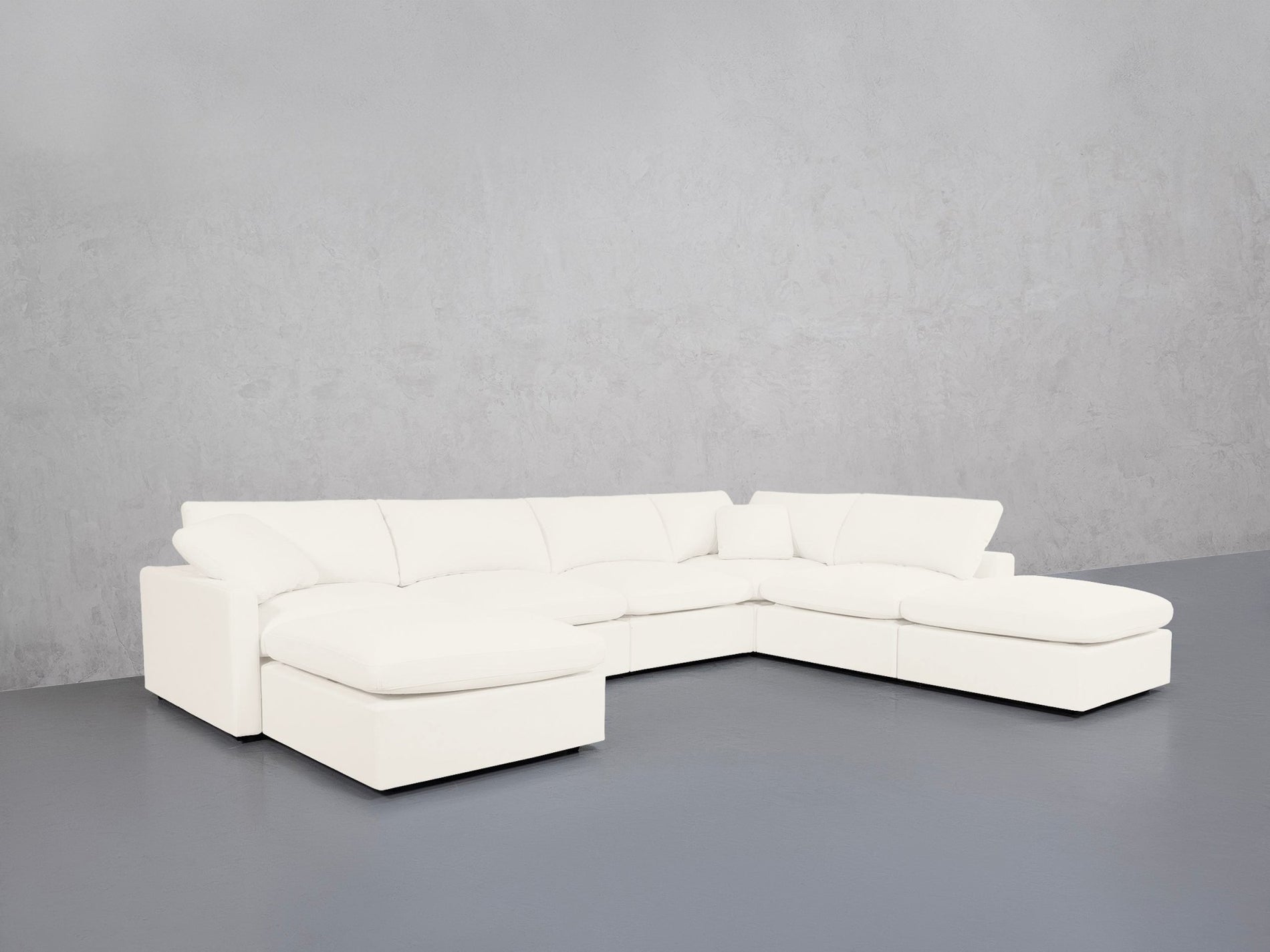 7-Seat Modular Chaise Corner Right Lounger Sectional (Thin Arm)