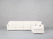 6-Seat Modular Corner Right Lounger Sectional (Thin Arms)