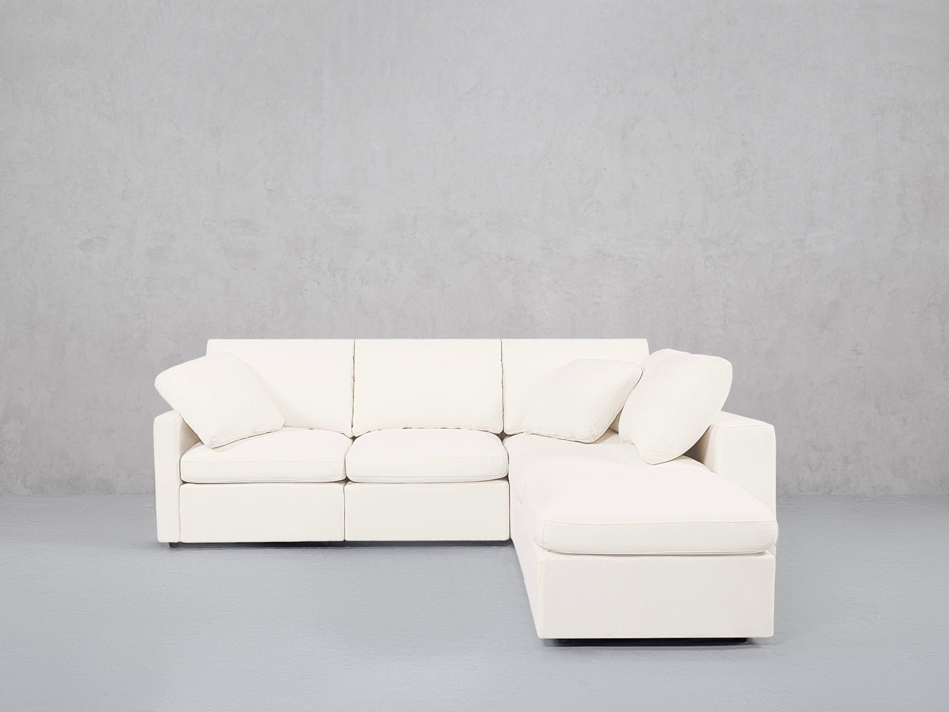 5-Seat Modular Corner Right Lounger Sectional (Thin Arms)