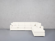 6-Seat Modular Corner Right Lounger Sectional (Thin Arms)