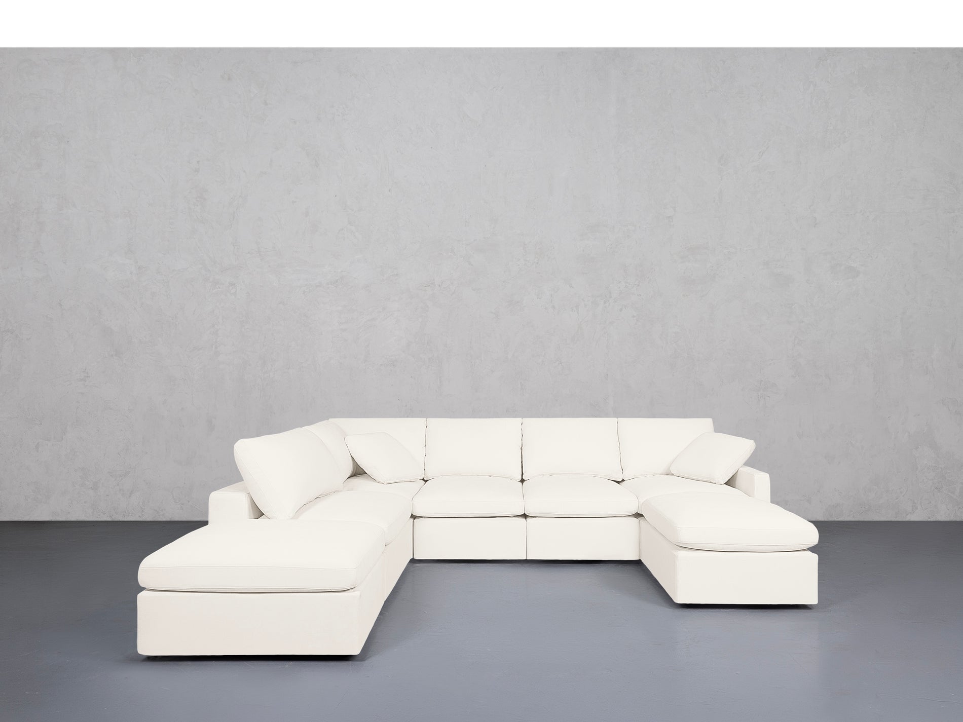 7-Seat Modular Chaise Corner Lounger Sectional (Thin Arms)