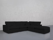 5-Seat Modular Corner Right Lounger Sectional (Thin Arms)