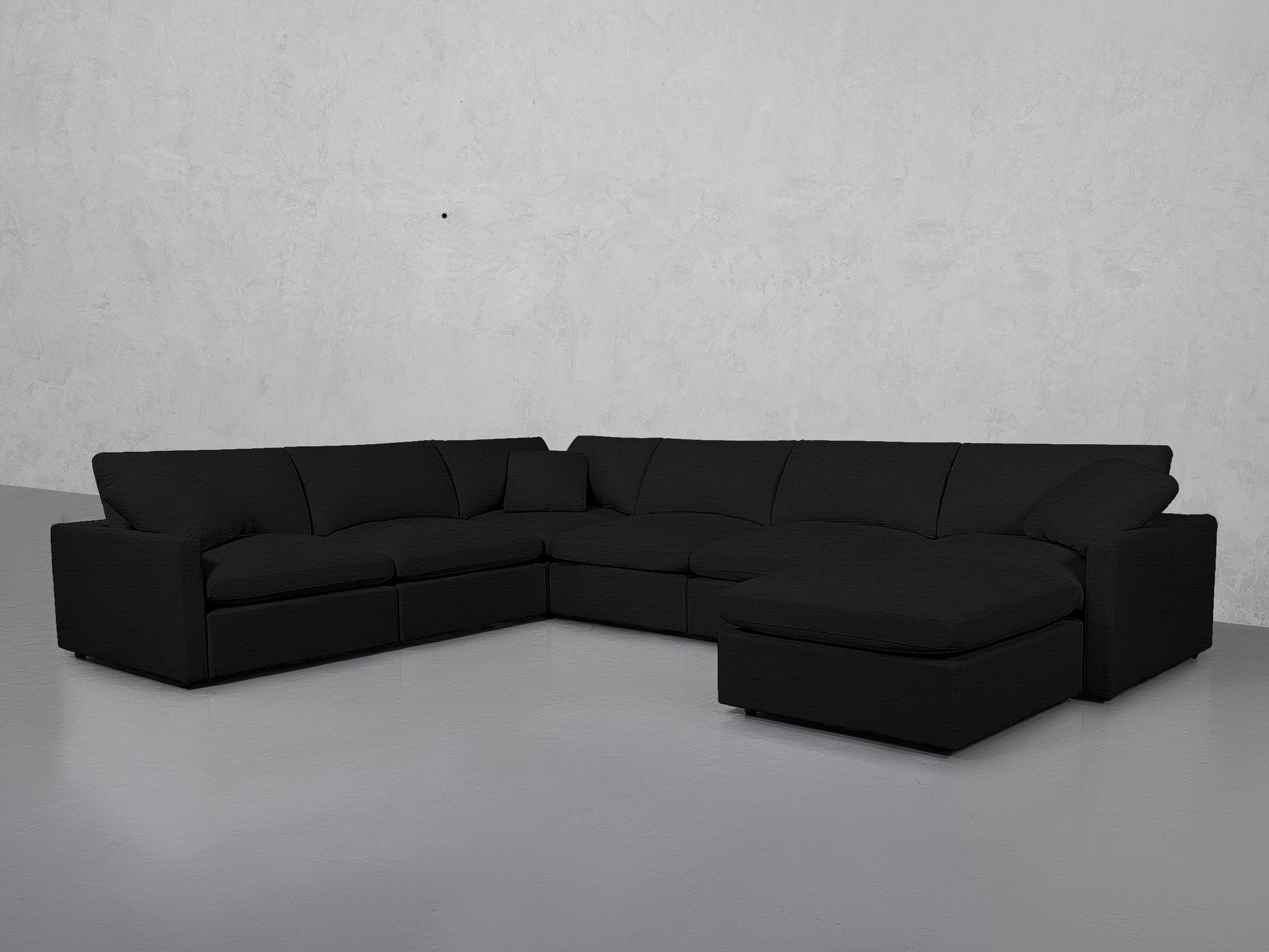 7-Seat Modular Chaise Corner Sectional (Thin Arms)