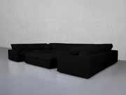 9-Seat Modular U-Sectional with Double Ottoman (Thin Arms)