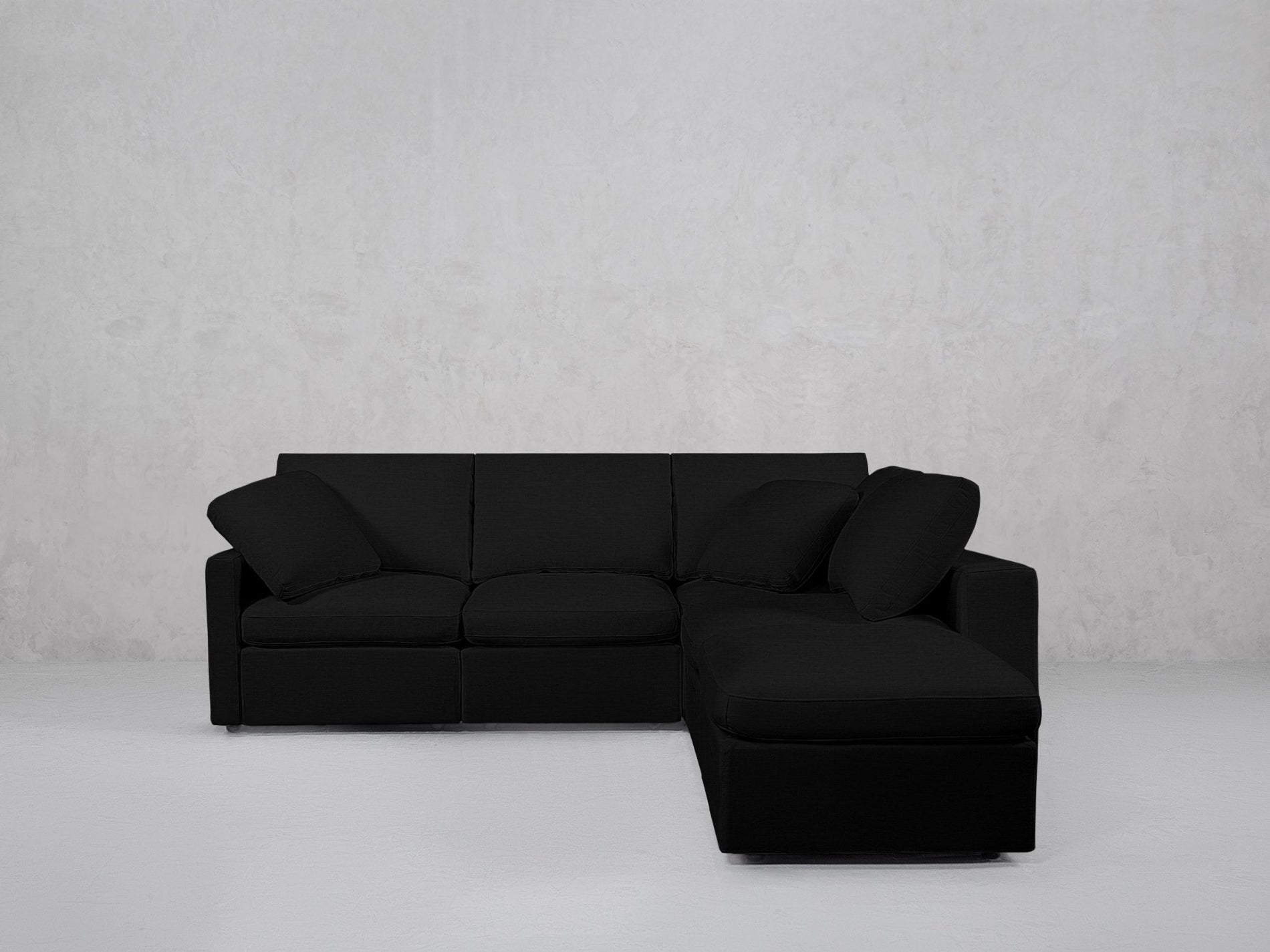 5-Seat Modular Corner Right Lounger Sectional (Thin Arms)