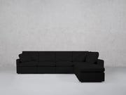 6-Seat Modular Corner Right Lounger Sectional (Thin Arms)