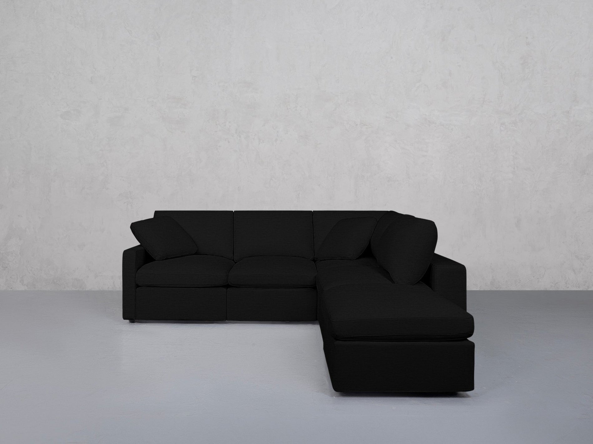 5-Seat Modular Corner Right Lounger Sectional (Thin Arms)
