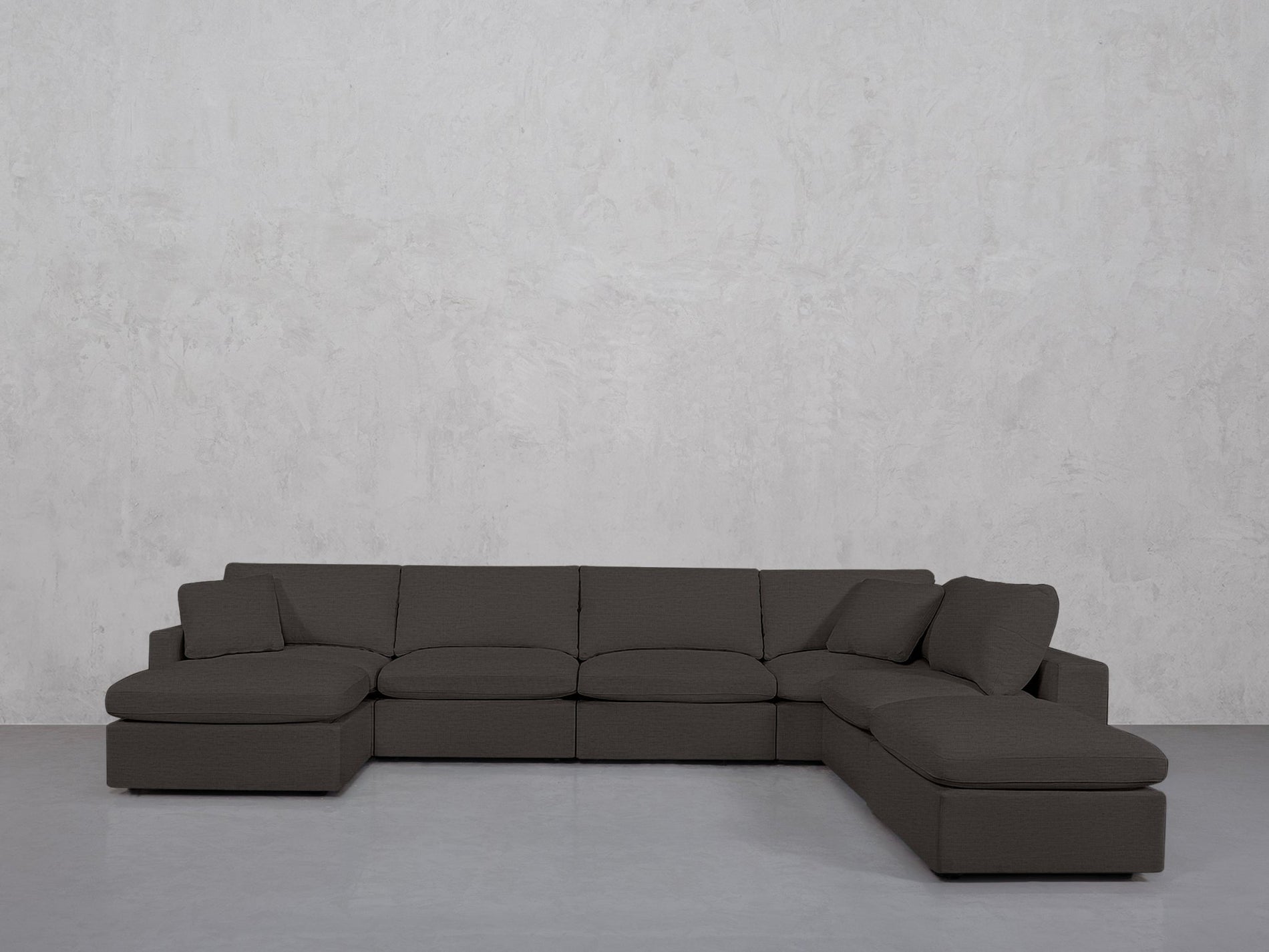 7-Seat Modular Chaise Corner Right Lounger Sectional (Thin Arm)