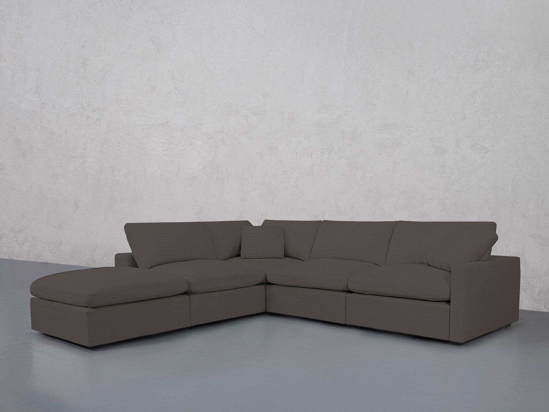 5-Seat Modular Corner Lounger Sectional (Thin Arms)