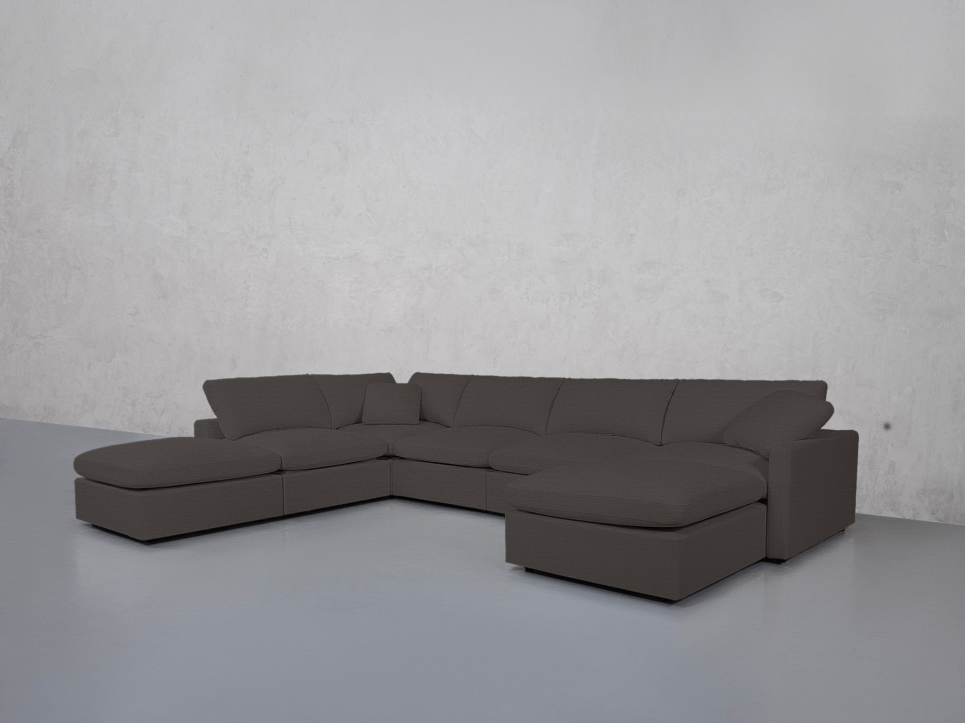 7-Seat Modular Chaise Corner Lounger Sectional (Thin Arms)