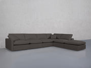 6-Seat Modular Corner Right Lounger Sectional (Thin Arms)