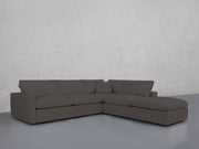 5-Seat Modular Corner Right Lounger Sectional (Thin Arms)